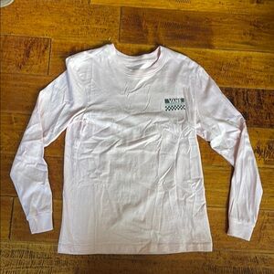 Light pink long sleeved Vans T shirt size XS